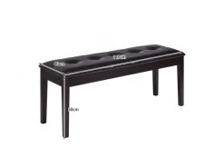 Banc Banquette Design Classique, Banc Rembourrée En Tissu, Banc Capitonné En Lin Et Bois D'hévéa Pour Chambre Salle à Manger Salon Couloir Piano Marron -Banquette Soldes Magasin G CNF T31296824 F