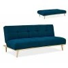 Meghan - Banquette Clic Clac Scandinave 3 Places Bleu