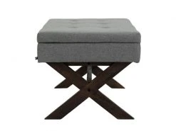 Banquette Namaro En Tissu Avec Espace De Rangement Pieds Bois De Caoutchouc , Gris/antique 8 Banquette Namaro En Tissu Avec Espace De Rangement Pieds Bois De Caoutchouc , Gris/antique -Banquette Soldes Magasin G CNF T80242035 D