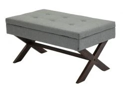 Banquette Namaro En Tissu Avec Espace De Rangement Pieds Bois De Caoutchouc , Gris/antique 9 Banquette Namaro En Tissu Avec Espace De Rangement Pieds Bois De Caoutchouc , Gris/antique -Banquette Soldes Magasin G CNF T80242035 E