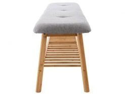 Banquette Marne En Tissu Avec Pieds Ronds En Bois De Bambou , Gris/120 Cm 8 Banquette Marne En Tissu Avec Pieds Ronds En Bois De Bambou , Gris/120 Cm -Banquette Soldes Magasin G CNF T84216948 D