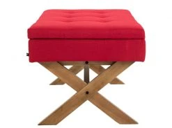 Banquette Namaro En Tissu Avec Espace De Rangement Pieds Bois De Caoutchouc , Rouge/antique Clair 8 Banquette Namaro En Tissu Avec Espace De Rangement Pieds Bois De Caoutchouc , Rouge/antique Clair -Banquette Soldes Magasin G CNF U35844432 D
