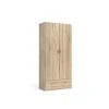 Armoire 2 Portes 1 Tiroir 79,4 X 170,4 X 35,7, Structure En Tôle Laminée, Beige -Banquette Soldes Magasin G CNF U70497697 B