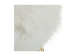 Banquette Bout De Lit Fausse Fourrure Blanche Et Pieds En Métal Doré -Banquette Soldes Magasin G CNF U78346937 F