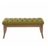 Banc Ramses Tissu Pieds Antique Clair , Vert/100 Cm -Banquette Soldes Magasin G CNF U89899964 C