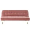 Banquette Aroma En Velours Vieux Rose 3 Places Convertible -Banquette Soldes Magasin G CNF U95533524 B
