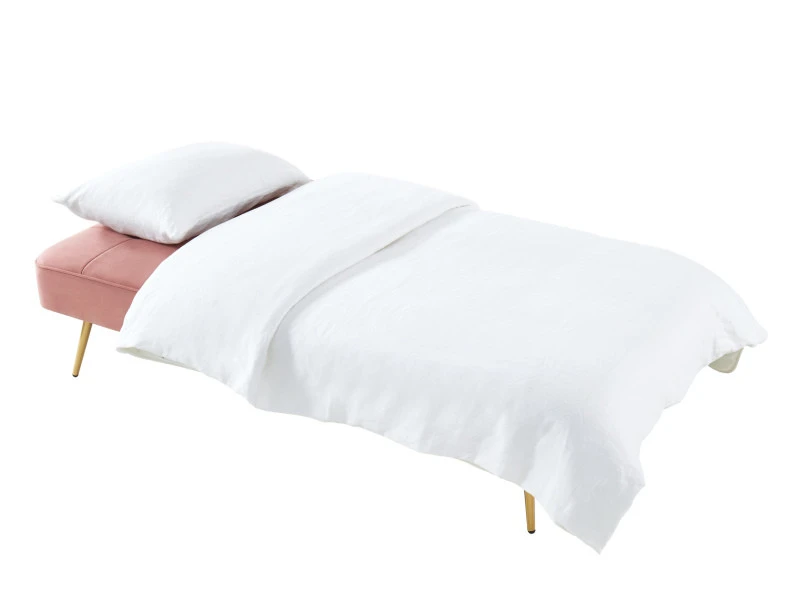 Banquette Aroma En Velours Vieux Rose 3 Places Convertible 6 Banquette Aroma En Velours Vieux Rose 3 Places Convertible – Image 4