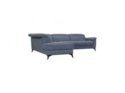 GPASPLUS Canapé D'angle Gauche Avec 1 Place Relax électrique - Tissu Bleu Clair - L 292 X P 232 X H 99 Cm - Melbourne