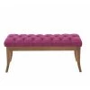 Banc Ramses Tissu Pieds Antique Clair , Violet/100 Cm -Banquette Soldes Magasin G CNF V61296528 C