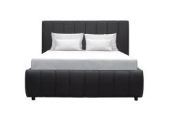 GPASPLUS Cloud Lit Adulte 160x200 Cm + Coffre De Rangement - Simili Noir - Sommier Inclus -Banquette Soldes Magasin G CNF W10926844 C