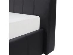 GPASPLUS Cloud Lit Adulte 160x200 Cm + Coffre De Rangement - Simili Noir - Sommier Inclus -Banquette Soldes Magasin G CNF W10926844 F