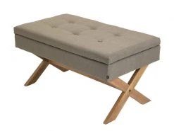 Banquette Namaro En Tissu Avec Espace De Rangement Pieds Bois De Caoutchouc , Taupe/antique Clair 9 Banquette Namaro En Tissu Avec Espace De Rangement Pieds Bois De Caoutchouc , Taupe/antique Clair -Banquette Soldes Magasin G CNF W77821535 E