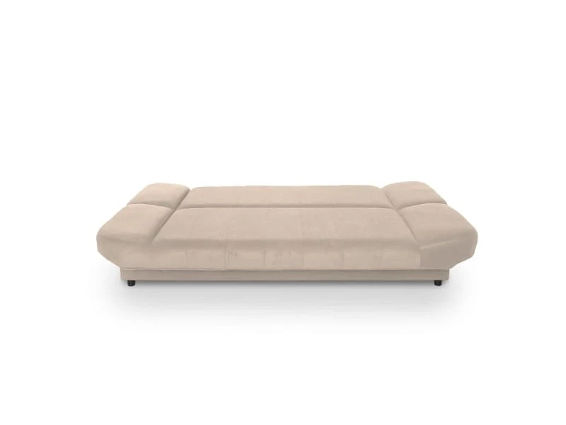 Maddy - Banquette Clic Clac Convertible En Tissu Beige 5 Maddy - Banquette Clic Clac Convertible En Tissu Beige – Image 3