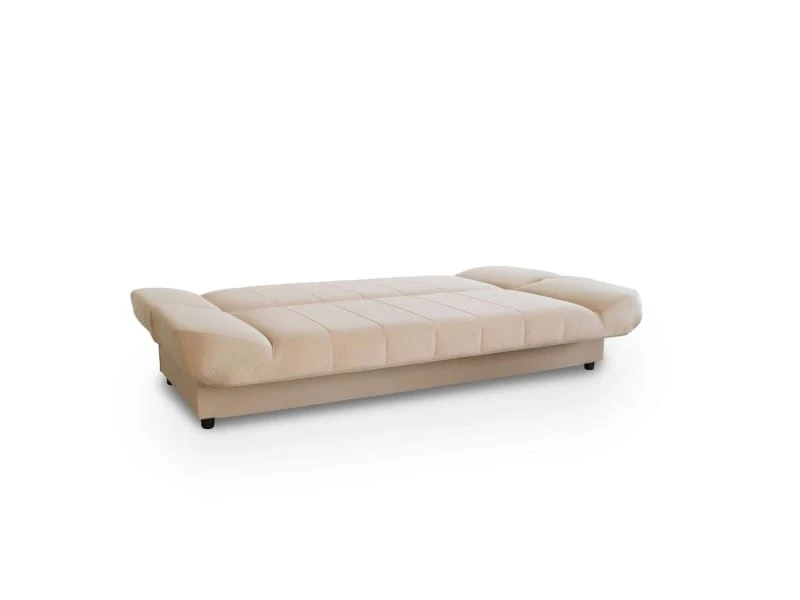 Maddy - Banquette Clic Clac Convertible En Tissu Beige 7 Maddy - Banquette Clic Clac Convertible En Tissu Beige – Image 5