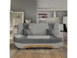 Niyo - Canapé 3 Places Convertible En Tissu Gris