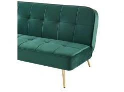 Banquette Aroma En Velours Vert 3 Places Convertible -Banquette Soldes Magasin G CNF X15268242 D