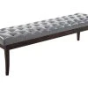 Banc Ramses Similicuir Antique Sombre , Gris/150 Cm