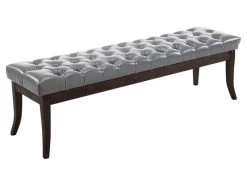 Banc Ramses Similicuir Antique Sombre , Gris/150 Cm