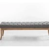 Banc Ramses Tissu Pieds Antique Clair , Gris/150 Cm 2 Banc Ramses Tissu Pieds Antique Clair , Gris/150 Cm -Banquette Soldes Magasin G CNF Y20747198 C