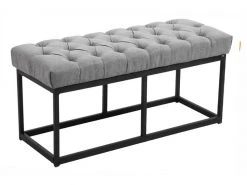 Banquette Amun B Tissu , Gris/100 Cm