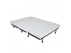 Banquette Lit Bz 140x190 Cm En Tissu Bleu Et Matelas 12 Cm - Cyriac -Banquette Soldes Magasin G CNF Y23189629 D