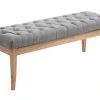 Banc Ramses Tissu Pieds Antique Clair , Gris/120 Cm -Banquette Soldes Magasin G CNF Y29206974 B