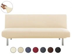 Housse Canapé Clic Clac élastique Eiffel Textile Milan Beige -Banquette Soldes Magasin G CNF Y41300392 C
