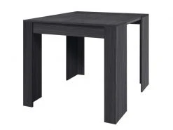 Dmora Table Console Extensible Avec Compartiment Pour Les Rallonges, Gris Anthracite, 90 X 51 X 78 Cm (jusqu'à 237 Avec Extensions).