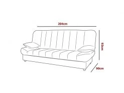 Maddy - Banquette Clic Clac Convertible En Tissu Gris 7 Maddy - Banquette Clic Clac Convertible En Tissu Gris -Banquette Soldes Magasin G CNF Y64949673 F