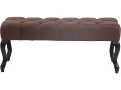 Banquette Brest En Tissu Avec Piètement Antique Sombre , Marron/100 Cm -Banquette Soldes Magasin G CNF Y72818621 D