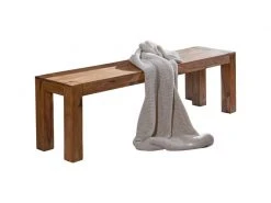 Finebuy Banc De Cuisine Bois Massif Sheesham Champêtre | Salle à Manger Banque Banc Pour Table De Cuisine | Banc Salle à Manger