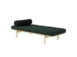 Méridienne Futon Next En Pin Massif Coloris Algue Couchage 75 X 200 Cm