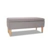 Istanbul - Coffre Pour Ottoman Avec Conteneur 42l. Banc Ottoman En Tissu Avec Assise Rembourrée Et Pieds En Bois De Pin Gris Pigeon -Banquette Soldes Magasin G CNF Z84298192 B